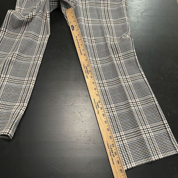 Ann Taylor Plaid Dress Pants Trousers Brown Blue Cream Size 10 - Picture 7 of 12